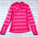 Avalanche  Women's Hoodie Pullover Striped Button Front Thumb Hole Pink‎ M Photo 15