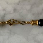 VTG Liz Claiborne Gold And Black Beaded Necklace 30” Greco Roman Style Photo 8