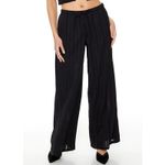 Forever 21 NWT Fairy Goth Pinstripe Wide Leg Flare Drawstring Pants Black XS Whimsical Boho Photo 1