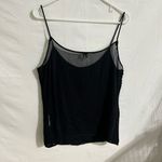 Armani Collezioni  Antinea SRL Black Spaghetti Strap Eyelet Tank‎ Photo 3