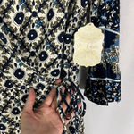Altar'd State NWT  Wrap Dress Boho Floral Blue Navy White Size Small Easter Modest Photo 2