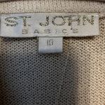 St. John  Basics Santana Knit Cardigan Pockets Blazer Button Front Ivory 10 Photo 3