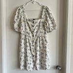 Old Navy NWT white & blue floral baby doll mini dress SZ M Peasant Photo 1