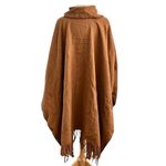 Camel Brown Poncho Cloak Cape Alpaca Blend with Attached Scarf Size undefined Photo 2