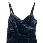 Cider NWT Jumpsuit Womens S Black Velvet Wide Leg Pleated Witchy Mob Wife Vampy Photo 2