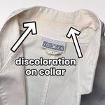 Vintage Off White Cotton Blend Open Front Blazer Jacket Size Medium Photo 10