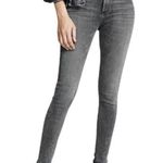 AGOLDE denim black grey Sophie Hi Rise Skinny Amplify distress Jeans size 29 Photo 2
