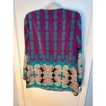 Fig and Flower Blouse Small Purple Indie Boho Rhinestones Dressy Artsy Photo 3