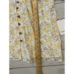 FATE. Yellow Brown Floral Blouse Size Small Lace Cottage Grandma Delicate Photo 9