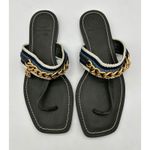 Tory Burch New! Mini Benton Chain Thong Sandals in Poblano, Size 6 $278 Photo 2