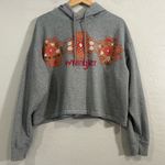 Wrangler Retro XL Gray Cropped Hoodie Aztec Graphic Western Sweatshirt Photo 0