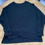 Aerie  Women’s Size Medium Oversized Black Crewneck‎ Pullover Sweater Photo 1