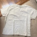 Rhythm. Large classic Cream Short Sleeve Tee with Crew Neck Yellow Photo 0