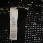 Chico's  Kinsley Fringed Tweed Cardigan Stripe Knit Leather Trim Draped Open 0 (S) Photo 5