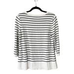 Talbots Heart Sweater Striped Nautical embroidered Valentine’s Day Size MP Photo 2