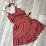 Free People Dress wrap cutout mini womens Red (xsmall) resortwear boho party Photo 0