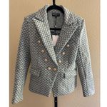 Generation Love Jessie Diamond Quilt Denim Blazer in Vintage Blue Size XS Photo 1