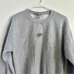 Nike‎ Embroidered Logo Sweater Sweatshirt Pullover Womens Size Medium Grey Gray Photo 5