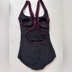 Speedo Women's One Piece Keyhole Racerback Moderate Cut Purple Swimsuit Size S Photo 3