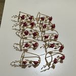 Gold Tone Floral Rose Finger Rings (set of ten) Photo 1