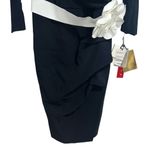 Chiara Boni NEW NWT  La Petite Robe Madalina MM Bis Flower Belt Midi Dress Black Photo 5