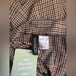 Divided H&M Pleated Houndstooth Skirt Brown Womens Size 18 NWT University School Photo 7