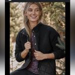 J.Jill Black Quilted Sherpa snap front Jacket. Size medium Photo 1