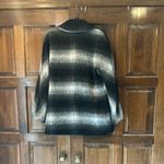Sam Edelman Erin Blurry Plaid Coat Wool Blend black white Size Medium Photo 2