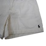 Ralph Lauren Sport Women's 4 White Chino Shorts with Navy Polo Pony Photo 4