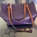 Dooney & Bourke  Purple Lexington Leather Tote Bag EUC Photo 1
