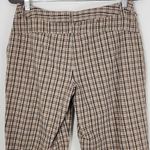 Allison Brittney Brown Plaid Pedal Pushers Size 8 Brown Plaid Retro Long Shorts Photo 4