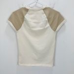 Madewell  Raglan Sleeve Baby Tee Shirt Minimalist Basics Sporty Beige XXS NWT Photo 8