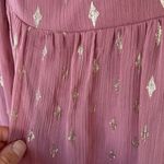 Crystal Doll NWOT  Off Shoulder Tulle Flouncy Pink Gold Dress sz M Photo 7