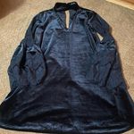 DO+BE  black with laced bell sleeves velvet dress S Photo 0