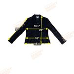 Allison Taylor Allison Taylor Black Lace Top, Long Sleeve Button Down, Women's Size 8, Goth Photo 3