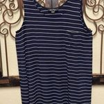 Charlie Paige  sleeveless navy & white striped pocket top Photo 0