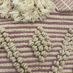 Fantasia Accessories Purple Pink Striped Tassel Shoulder Tote Bag OS Photo 4