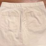 J.Crew  Textured Denim Patch Pockets‎ Gold Buttons Mini Skirt in Ecru Size 27 Photo 12