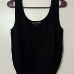 St. John  Basics Black Knit Tank Top Sleeveless Size M Photo 0