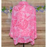 White Stag  Button Up Pink Floral 3/4 Sleeve Blouse Top Plus Size 22W 24W Office Photo 5