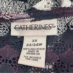 Catherines  Mesh Lace Striped Kimono Duster Cardigan Women’s Plus Size 2X 22/24W Photo 6