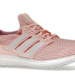 Adidas ultra boost size is 9 4.0 CLEAR ORANGE/ORCHID TINT/TRUE PINK Photo 4