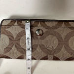 Coach  Monogram Zip Around Quilted Signature Wallet Clutch brown Photo 10