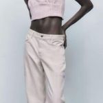 ZARA NWT  Tweed Pink Crop Top Photo 5