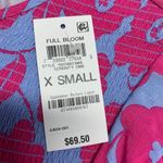 Charter Club NWT Pink Periwinkle Blue Mod Floral Blouse Sz XS Photo 5