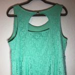 Lane Bryant  Dress Sea Green Lace Sleeveless Dress Sz 20 EUC Plus Dress Photo 10