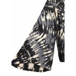 Show Me Your Mumu  Size Small Tie Dye Black White Bell Sleeves V-Neck Tunic Top Photo 2