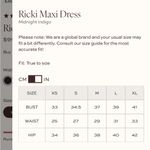 Petal and Pup NWT $99 Blue Satin Ricki Maxi Dress M Photo 5