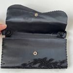 Vtg 70s Richere Bag by Walborg Hand Beaded Holiday Hollywood Clutch Satin Glam Black Photo 7