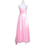 Rachel Allan Lace Back A Line Gown Dress Pink Iridescent Prom Pageant Pockets Size 10 Photo 1